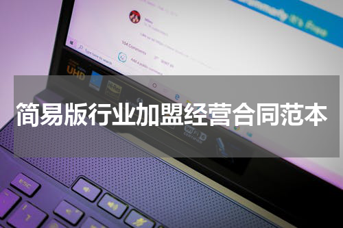 简易版行业加盟经营合同范本