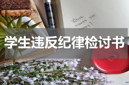 学生违反纪律检讨书