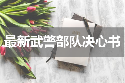 最新武警部队决心书