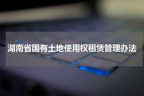 湖南省国有土地使用权租赁管理办法
