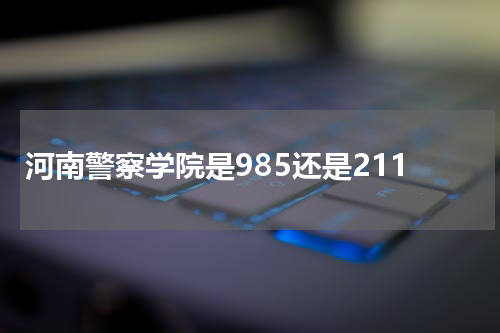 河南警察学院是985吗还是211 属于什么水平的学校