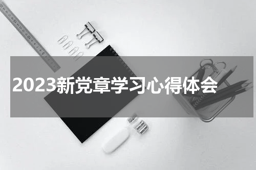 2023新党章学习心得体会