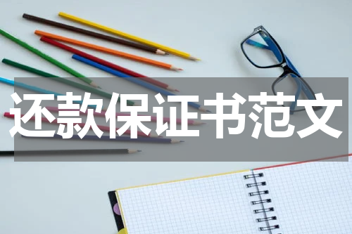 还款保证书范文