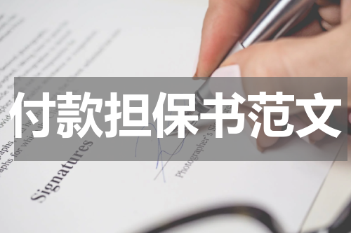 付款担保书范文