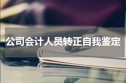 公司会计人员转正自我鉴定