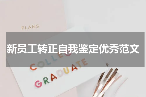 新员工转正自我鉴定优秀范文
