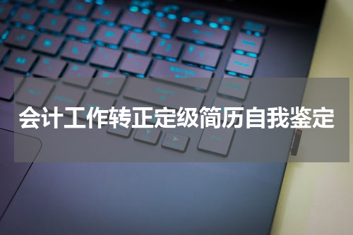 会计工作转正定级简历自我鉴定