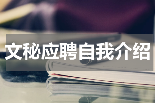 文秘应聘自我介绍