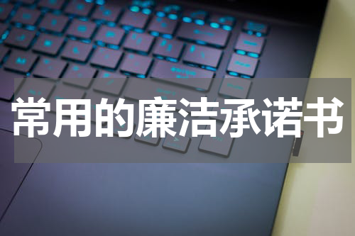 常用的廉洁承诺书