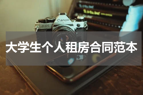 大学生个人租房合同范本