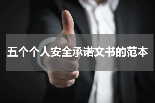 五个个人安全承诺文书的范本