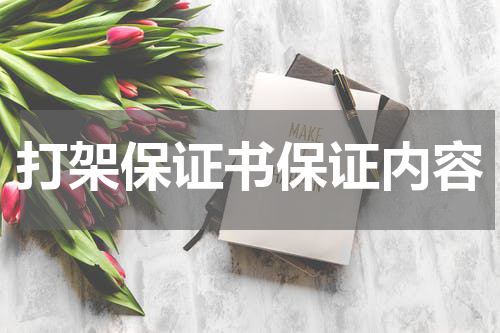 打架保证书保证内容