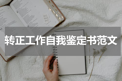 转正工作自我鉴定书范文