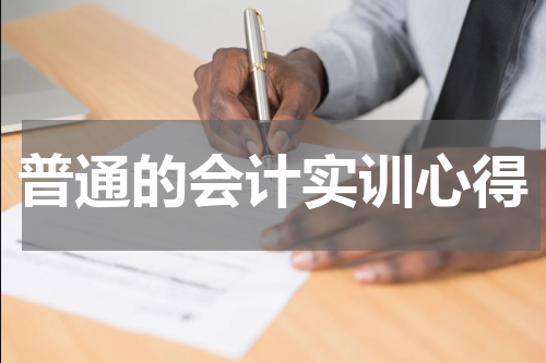 普通的会计实训心得