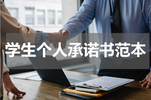 学生个人承诺书范本