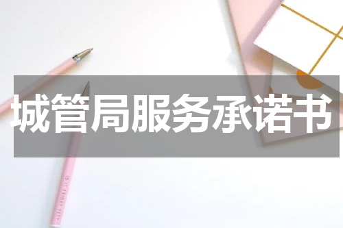 城管局服务承诺书