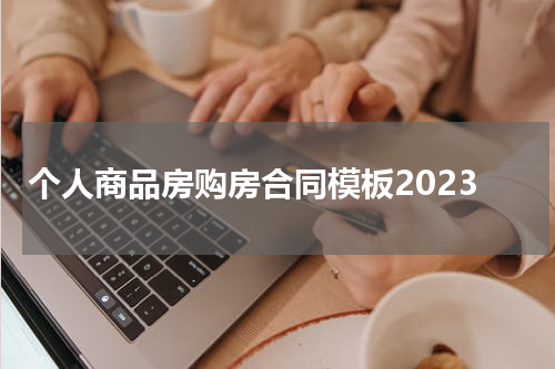 个人商品房购房合同模板2023