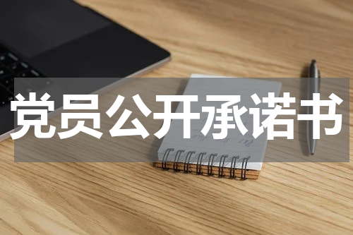 党员公开承诺书