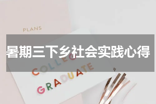 暑期三下乡社会实践心得总结体会 范文精选