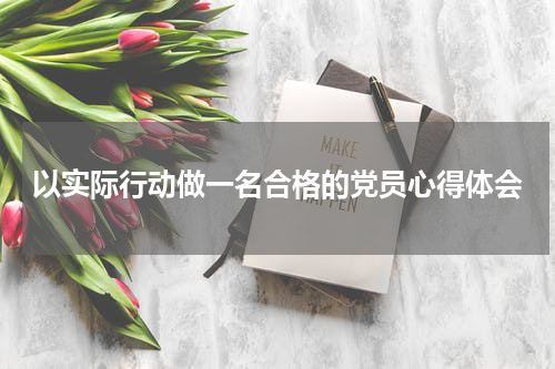 以实际行动做一名合格的党员心得体会