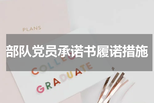 部队党员承诺书履诺措施
