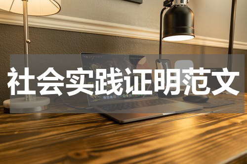 社会实践证明范文