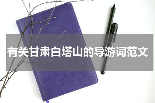 有关甘肃白塔山的导游词范文