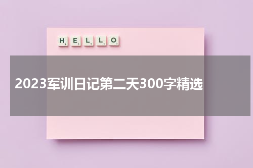 2023军训日记第二天300字精选