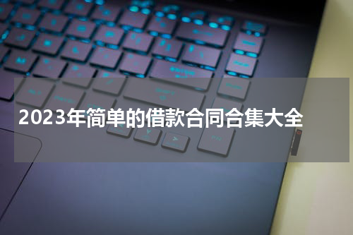 2023年简单的借款合同合集大全