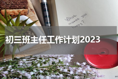 初三班主任工作计划2023