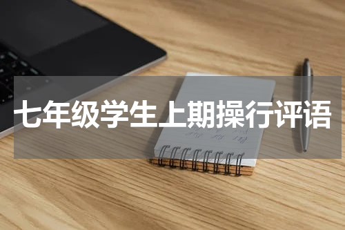 七年级学生上期操行评语