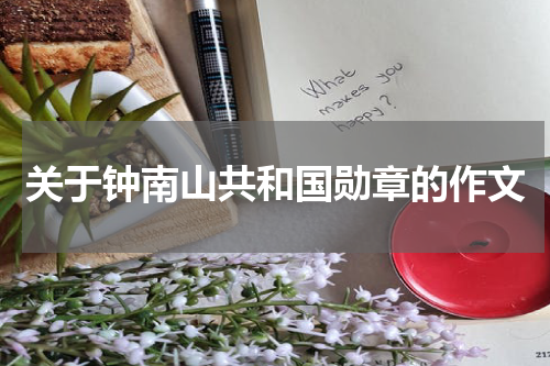 关于钟南山共和国勋章的作文