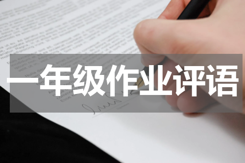 一年级作业评语