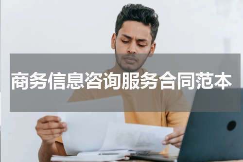 商务信息咨询服务合同范本