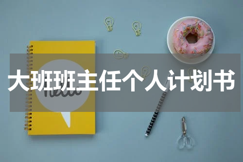 大班班主任个人计划书