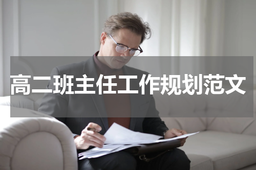 高二班主任工作规划范文