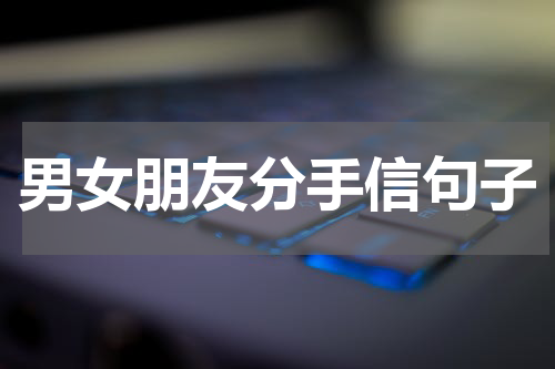 男女朋友分手信句子
