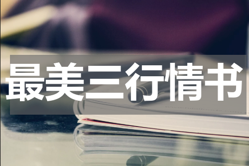 最美三行情书