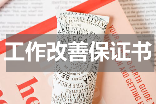 工作改善保证书