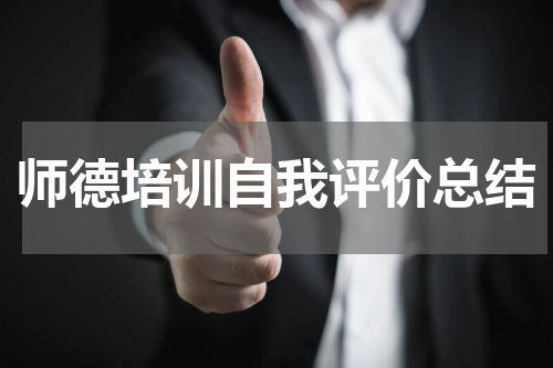 师德培训自我评价总结