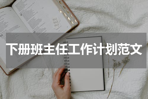 下册班主任工作计划范文
