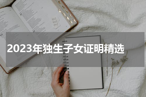 2023年独生子女证明精选