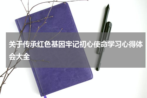 关于传承红色基因牢记初心使命学习心得体会大全