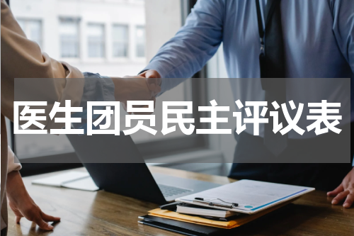 医生团员民主评议表