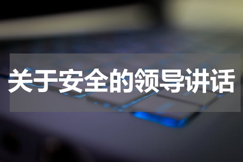 关于安全的领导讲话