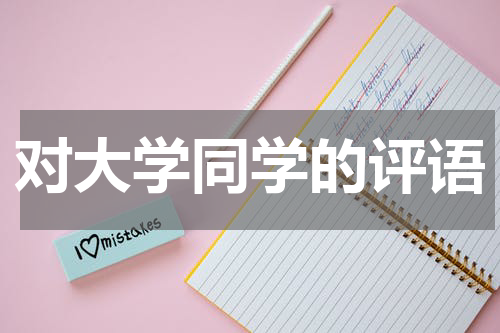 对大学同学的评语