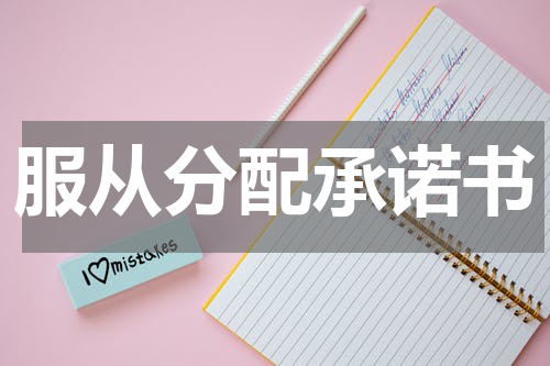 服从分配承诺书
