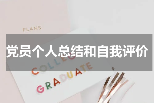 党员个人总结和自我评价