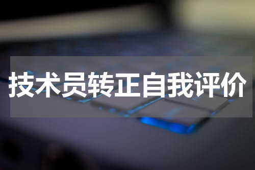 技术员转正自我评价