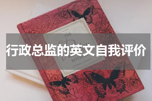 行政总监的英文自我评价